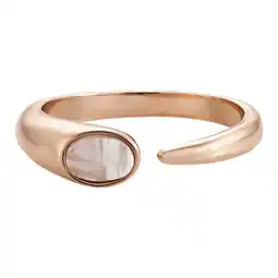Netto Marken-Discount Buckley London Ring Messing rosévergoldet mit Perlmutt Angebot