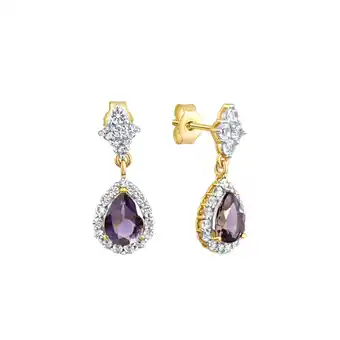 Netto Marken-Discount Fascination by Ellen K. Ohrringe Gold 585 mit echtem Iolith + Weißtopas Angebot