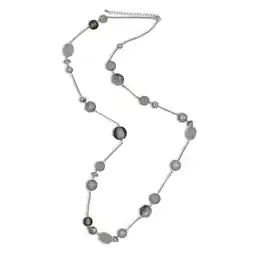 Netto Marken-Discount Steuer Modeschmuck Kette Lange Metall Kette mit Zierelementen rhodiumfarben Angebot
