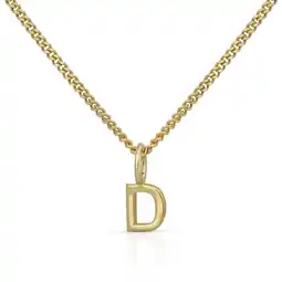 Netto Marken-Discount Orolino Halskette Gold 375 mit Anhänger 42/45cm lang Buchstabe D Angebot