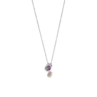 Netto Marken-Discount Celesta Silber Anhänger mit Kette 925 Silber Amethyst + Rosenquarz Angebot