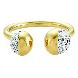 Netto Marken-Discount Buckley London Ring Messing vergoldet mit Kristallen Angebot