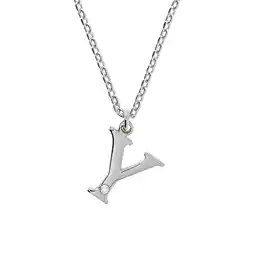 Netto Marken-Discount Diamonds by Ellen K. Halskette Silber 925 mit 1x Diamant 0,008ct. Buchstabe Y Angebot