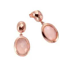 Netto Marken-Discount Jamelli Ohrstecker 925 Silber rosé vergoldet mit Chalcedon Angebot