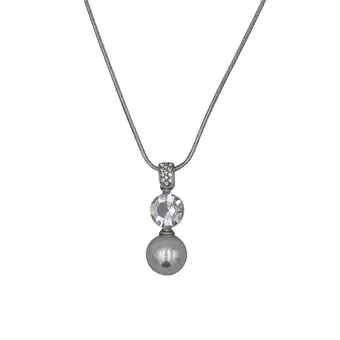 Netto Marken-Discount Steuer Modeschmuck Anhänger mit Kette Perlanhänger mit Kristallstein an Kette Angebot