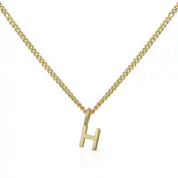 Netto Marken-Discount Orolino Halskette Gold 375 mit Anhänger 42/45cm lang Buchstabe H Angebot