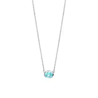 Netto Marken-Discount Celesta Silber Halskette 925 Silber rhodiniert mit echten Blautopasen Angebot