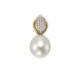 Netto Marken-Discount Orolino Anhänger Gold 585 mit weißer Perle 10,5-11mm + 19x Brillant zus. 0,09ct Angebot