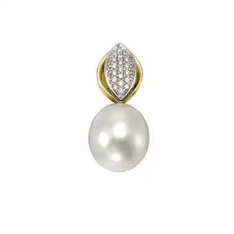 Netto Marken-Discount Orolino Anhänger Gold 585 mit weißer Perle 10,5-11mm + 19x Brillant zus. 0,09ct Angebot