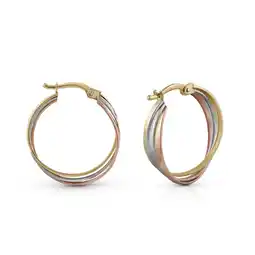 Netto Marken-Discount Fascination by Ellen K. Ohrringe Gold 585 dreifarbig Angebot