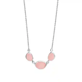 Netto Marken-Discount Celesta Silber Halskette Silber 925 rhodiniert 42+3cm mit echtem Rosenquarz Angebot