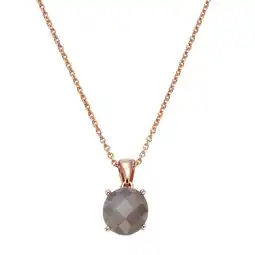 Netto Marken-Discount Jamelli Anhänger mit Kette 925 Silber rosé vergoldet Mondstein grau 10mm Angebot