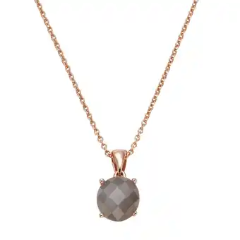 Netto Marken-Discount Jamelli Anhänger mit Kette 925 Silber rosé vergoldet Mondstein grau 10mm Angebot