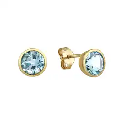 Netto Marken-Discount Fascination by Ellen K. Ohrringe Gold 375 mit Blautopasen 7mm Angebot