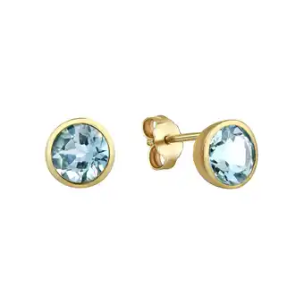 Netto Marken-Discount Fascination by Ellen K. Ohrringe Gold 375 mit Blautopasen 7mm Angebot