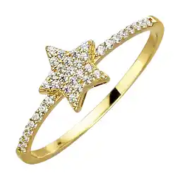 Netto Marken-Discount Fascination by Ellen K. Ring 375 Gold mit Stern-Motiv und Zirkonia weiß Angebot
