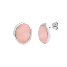 Netto Marken-Discount Celesta Silber Ohrringe Silber 925 rhodiniert mit echtem Rosenquarz Angebot