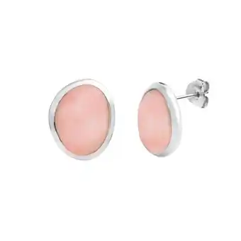 Netto Marken-Discount Celesta Silber Ohrringe Silber 925 rhodiniert mit echtem Rosenquarz Angebot