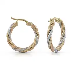 Netto Marken-Discount Fascination by Ellen K. Ohrringe Gold 585 dreifarbig 21mm Durchmesser Angebot