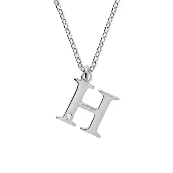 Netto Marken-Discount Diamonds by Ellen K. Halskette Silber 925 mit 1x Diamant 0,008ct. Buchstabe H Angebot