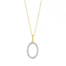 Netto Marken-Discount Diamonds by Ellen K. Halskette Silber 925 vergoldet mit 40x Diamant zus. 0,11ct Angebot