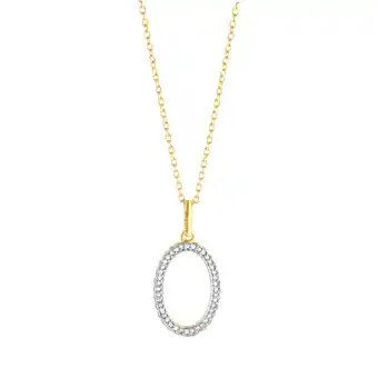 Netto Marken-Discount Diamonds by Ellen K. Halskette Silber 925 vergoldet mit 40x Diamant zus. 0,11ct Angebot