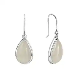 Netto Marken-Discount Jamelli Ohrringe Silber 925 rhodiniert 33mm lang mit echten Rainbow Mondsteinen Angebot
