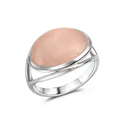 Netto Marken-Discount Celesta Silber Ring Silber 925 rhodiniert mit echtem Rosenquarz Angebot