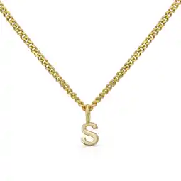 Netto Marken-Discount Orolino Halskette Gold 375 mit Anhänger 42/45cm lang Buchstabe S Angebot