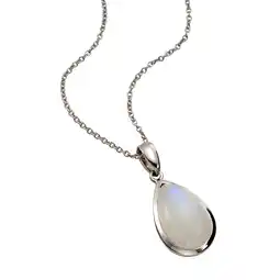 Netto Marken-Discount Jamelli Anhänger mit Kette 925 Silber rhodiniert mit Rainbow Mondstein Angebot