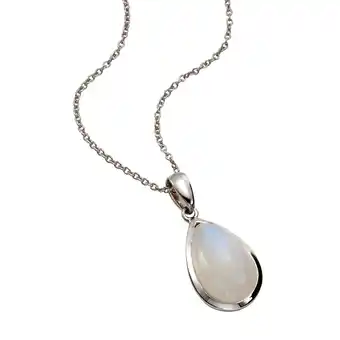 Netto Marken-Discount Jamelli Anhänger mit Kette 925 Silber rhodiniert mit Rainbow Mondstein Angebot
