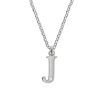 Netto Marken-Discount Diamonds by Ellen K. Halskette Silber 925 mit 1x Diamant 0,008ct. Buchstabe J Angebot