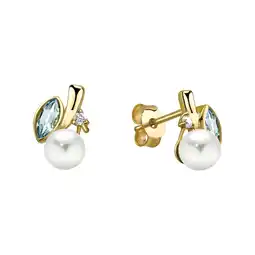 Netto Marken-Discount Fascination by Ellen K. Ohrstecker 375 Gold gelb Topas blau Zirkonia weiß Perle Angebot
