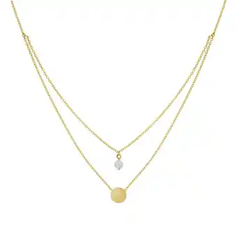 Netto Marken-Discount Fascination by Ellen K. Halskette Gold 375 zweifarbig Zirkonia Angebot