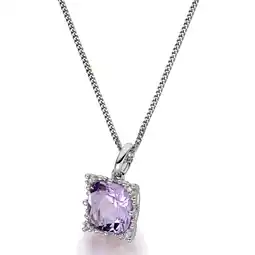 Netto Marken-Discount Orolino Halskette Gold 585 mit 4 natürlichen Brillanten zus. 0,04ct. und echtem Amethyst Angebot