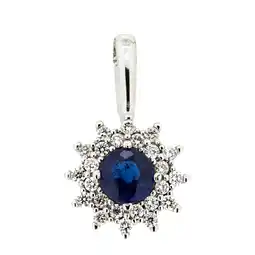 Netto Marken-Discount Orolino Anhänger 585 Gold mit 24x Brillant zus. 0,18ct. + Safir blau 0,42ct Angebot