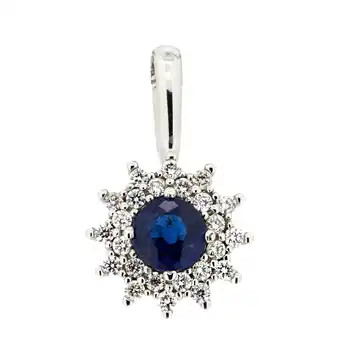 Netto Marken-Discount Orolino Anhänger 585 Gold mit 24x Brillant zus. 0,18ct. + Safir blau 0,42ct Angebot