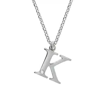Netto Marken-Discount Diamonds by Ellen K. Halskette Silber 925 mit 1x Diamant 0,008ct. Buchstabe K Angebot