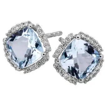Netto Marken-Discount Orolino Ohrringe Gold 585 mit Blautopas (beh.) + 40 Brillanten zus. 0,16ct Angebot