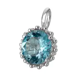 Netto Marken-Discount Orolino Anhänger 585 Gold mit Topas blau (beh.) 11,5mm rund Angebot