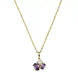 Netto Marken-Discount Fascination by Ellen K., Vivance Halskette Gold 375 mit echtem Amethyst + Zirkonia Angebot