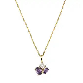 Netto Marken-Discount Fascination by Ellen K., Vivance Halskette Gold 375 mit echtem Amethyst + Zirkonia Angebot
