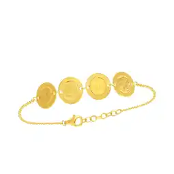 Netto Marken-Discount Celesta Silber Armband 925 Silber mit strukturierten Plättchen vergoldet Angebot