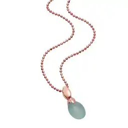 Netto Marken-Discount Jamelli Anhänger mit Kette 925 Silber rosé vergoldet Paraiba Chalcedon Angebot