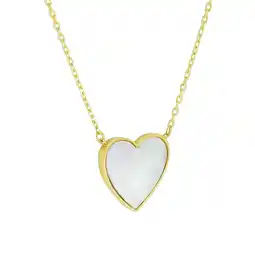 Netto Marken-Discount Fascination by Ellen K. Halskette 375 Gold 43+2cm Herz Perlmutt Angebot