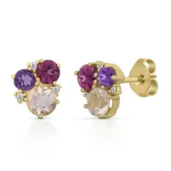 Netto Marken-Discount Orolino Ohrringe Gold 585 mit Amethyst Rosaquartz und Brillant Angebot