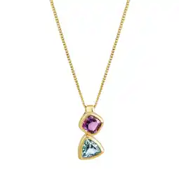 Netto Marken-Discount Fascination by Ellen K. Halskette Gold 375 mit Blautopas (beh.) + Amethyst Angebot