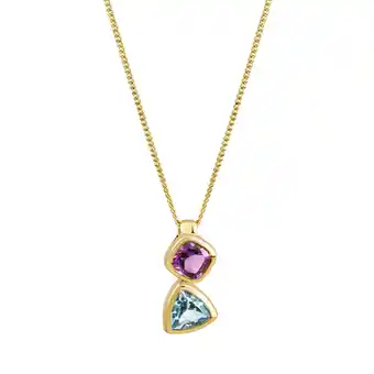 Netto Marken-Discount Fascination by Ellen K. Halskette Gold 375 mit Blautopas (beh.) + Amethyst Angebot