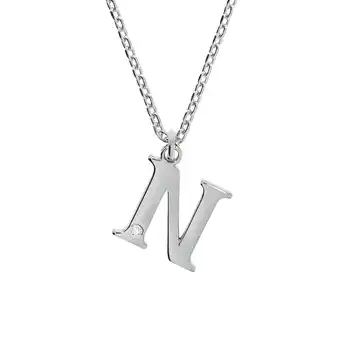Netto Marken-Discount Diamonds by Ellen K. Halskette Silber 925 mit 1x Diamant 0,008ct. Buchstabe N Angebot