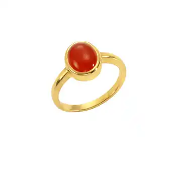 Netto Marken-Discount Jamelli Ring 925 Silber vergoldet mit Carneol Angebot